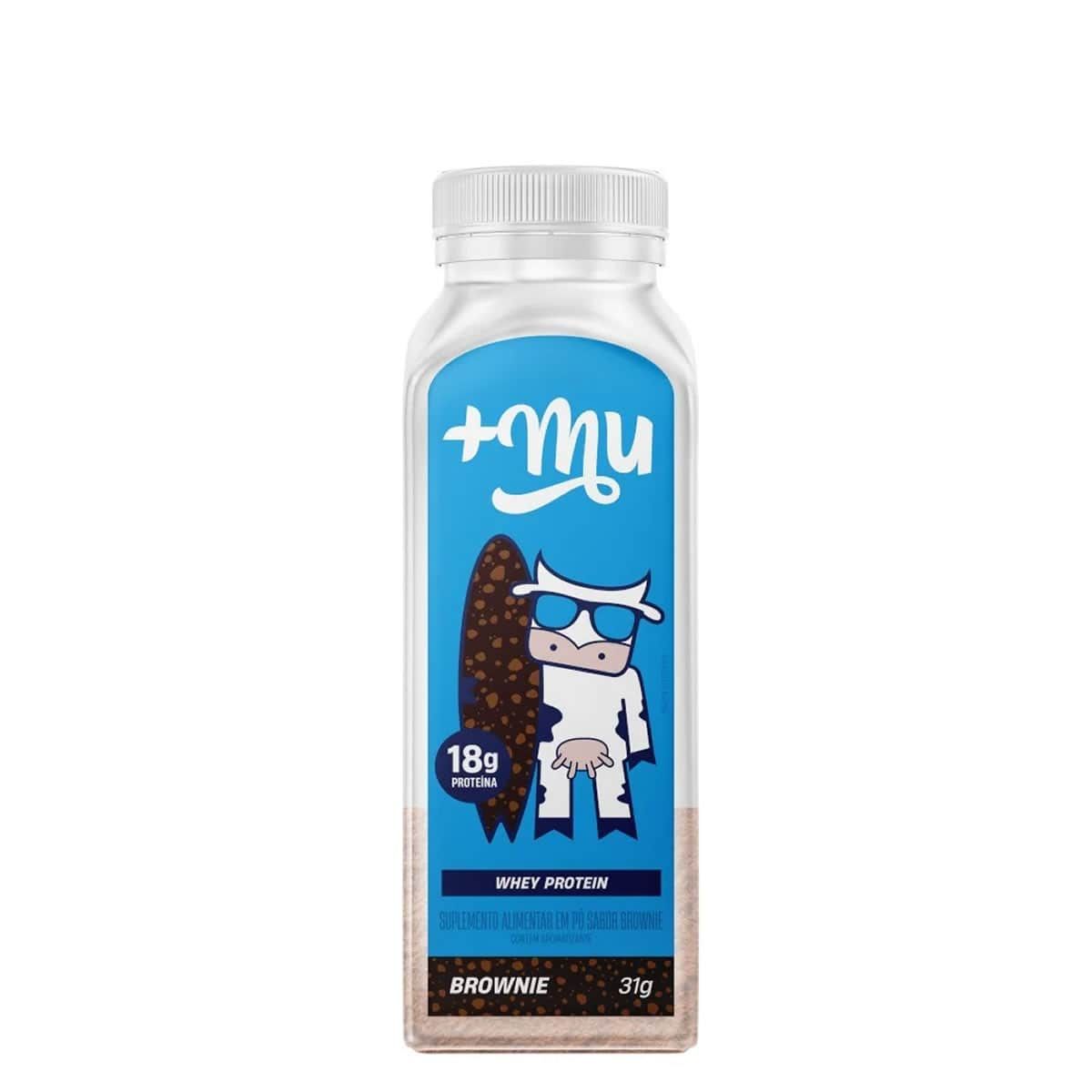Whey Concentrado - 1 Garrafinha 31g Brownie - Mais Mu