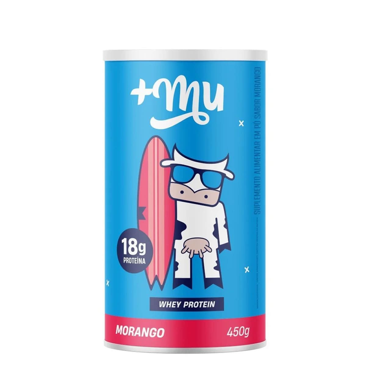 Whey Concentrado - 450g Morango - Mais Mu