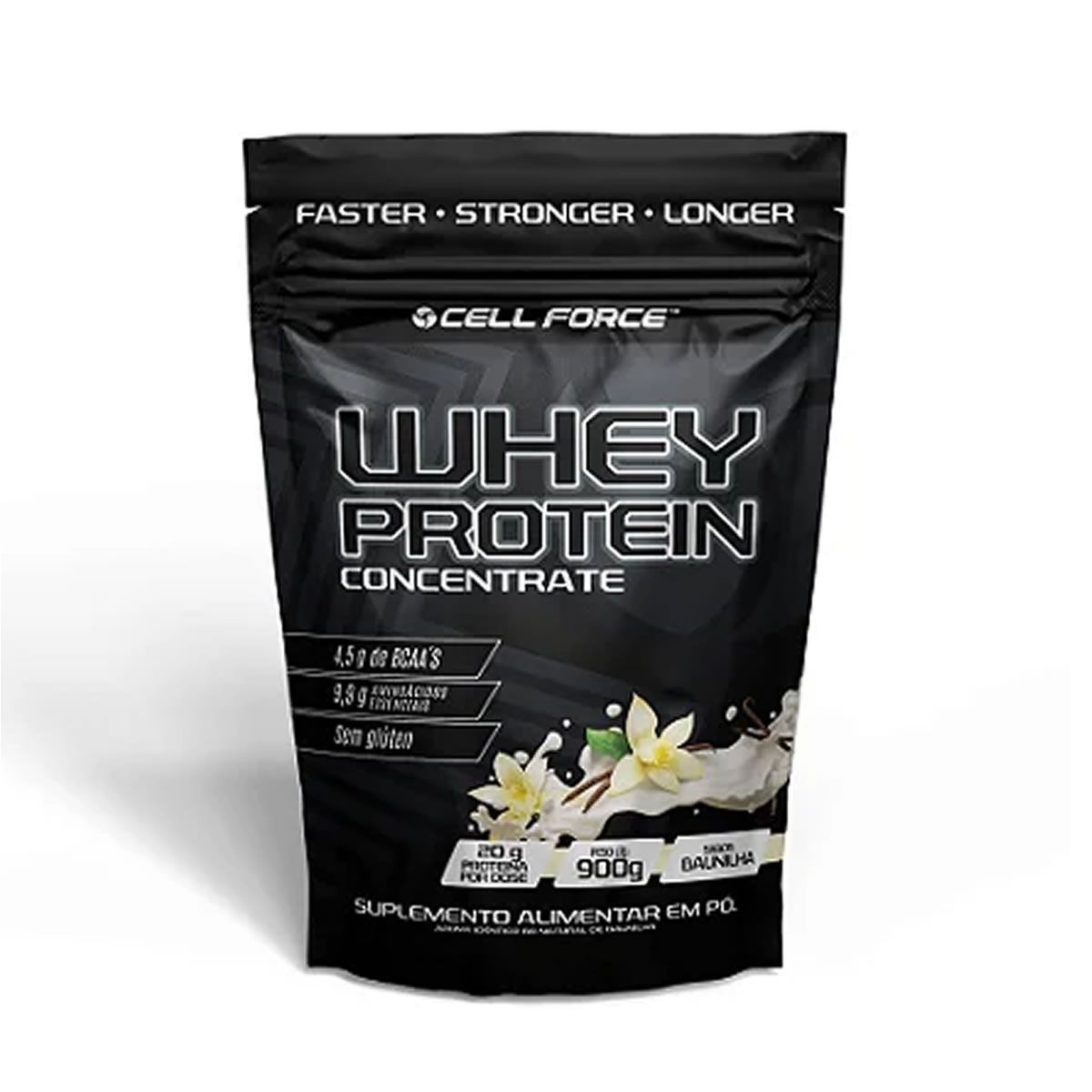 Whey Concentrate - Refil 900g Baunilha - Cell Force