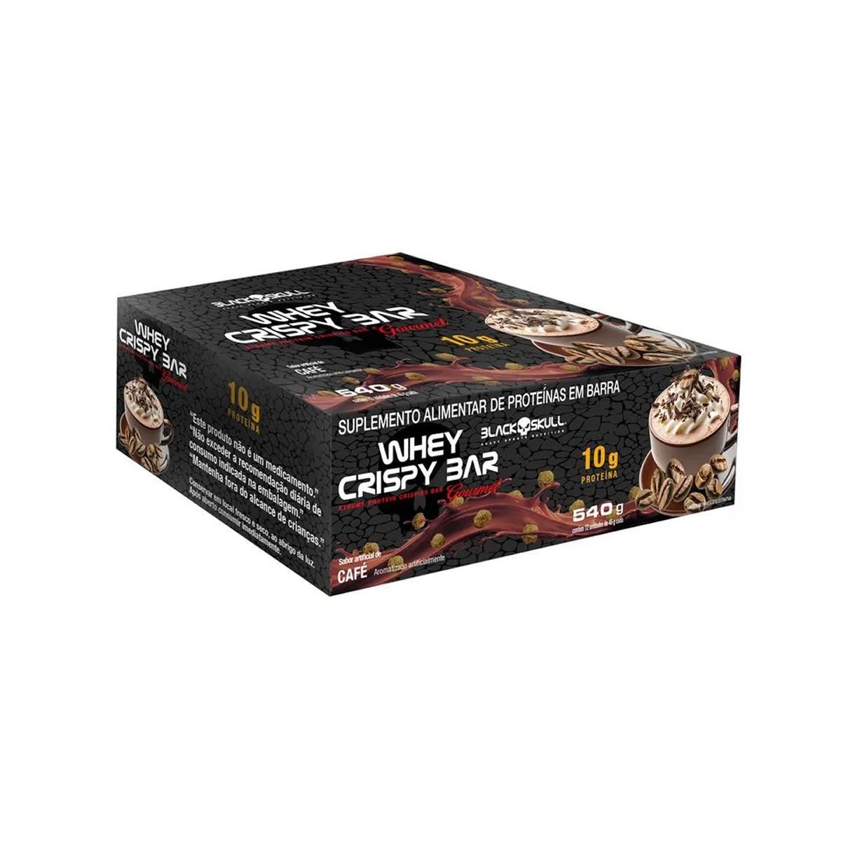 Whey Crispy Bar - 12 Unidades 45g Caf� - Black Skull