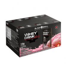 Whey Drink Gourmet - 8 Unidades 250ml Morango - Black Skull