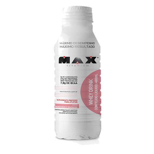 Whey Drink - Morango com Banana 480ml - Max Titanium