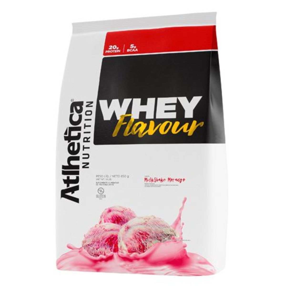 Whey Flavour - 850g Milkshake Morango - Atlhetica Nutrition