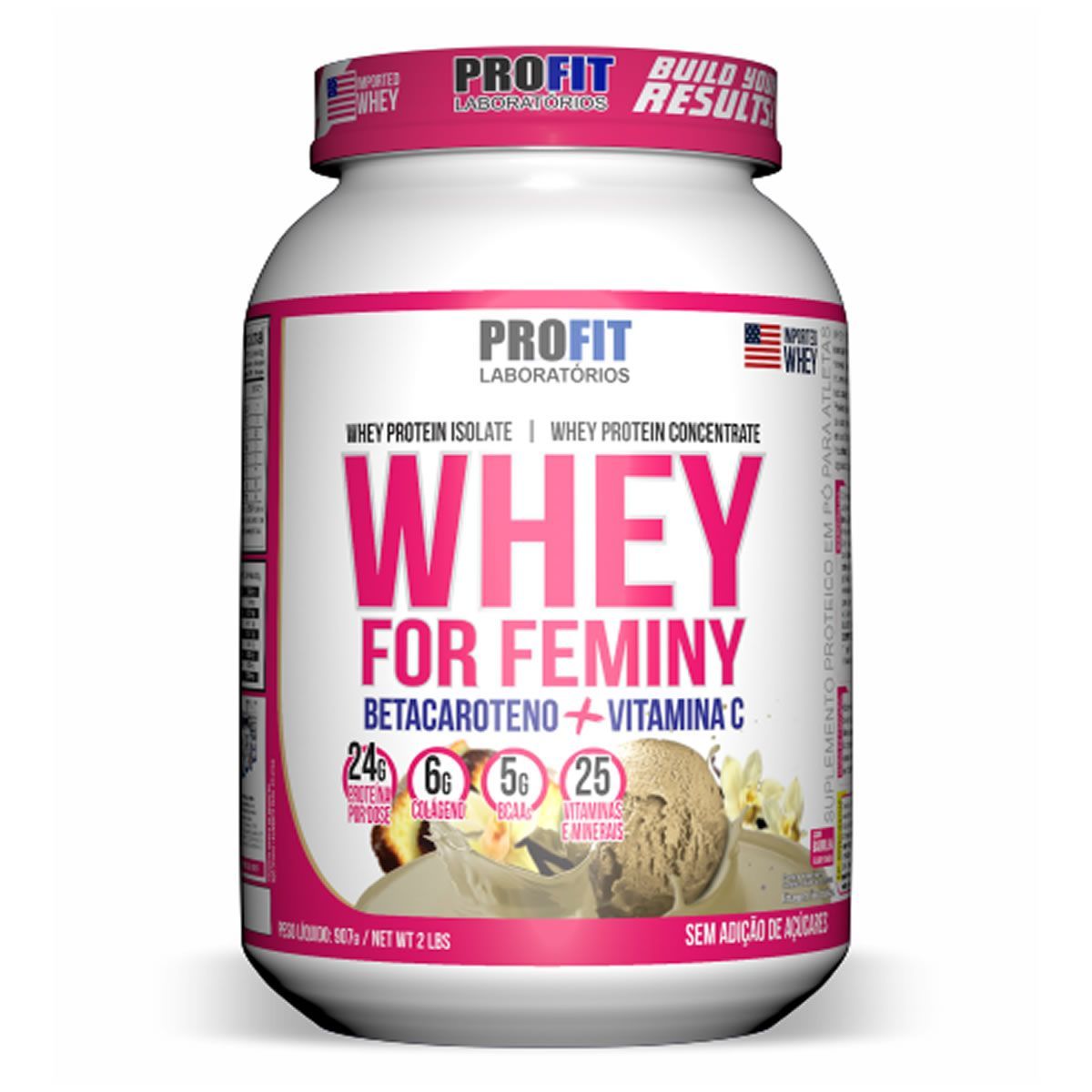 Whey For Feminy - 907g Baunilha - Profit Laborat�rios