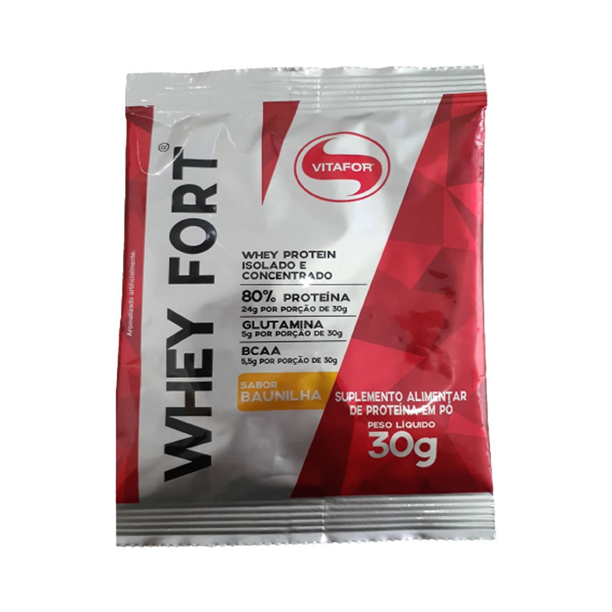 Whey Fort - 1 Sach� 30g Baunilha Amostra - Vitafor