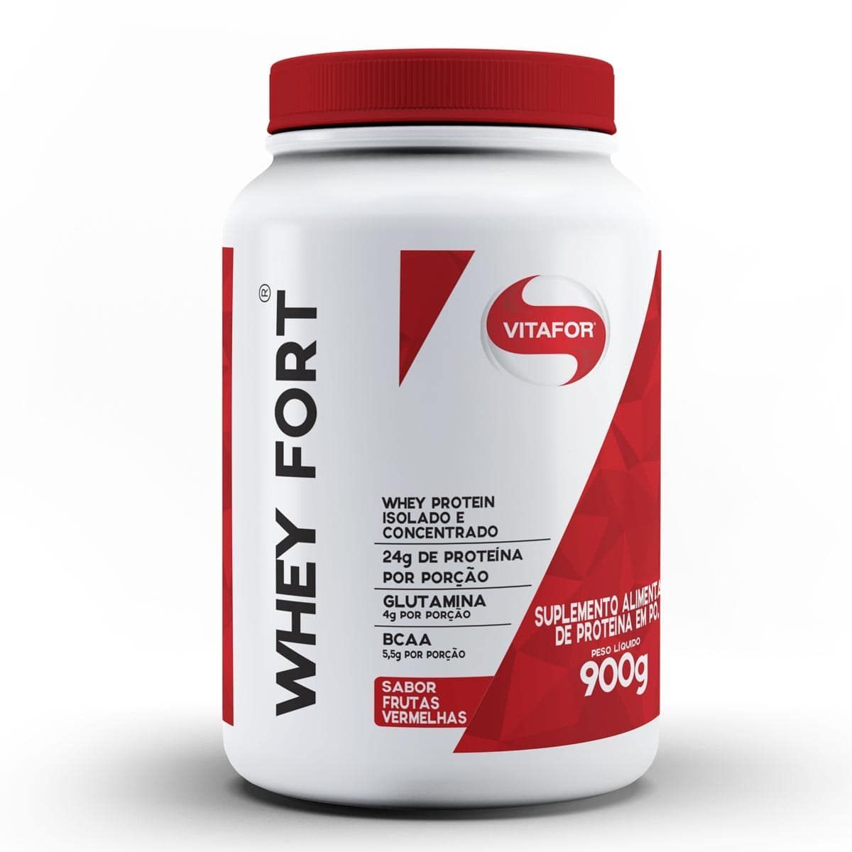 Whey Fort - 900g Frutas Vermelhas - Vitafor