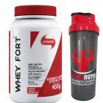 Whey Fort 900g Frutas Vermelhas Vitafor + Coqueteleira OtimaNutri