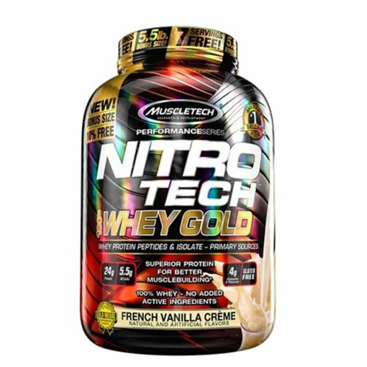 Whey Gold Nitro Tech - 1130g French Vanilla Creme - Muscletech