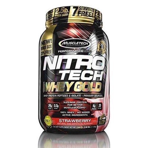 Whey Gold Nitro Tech - 1130g Strawberry - Muscletech