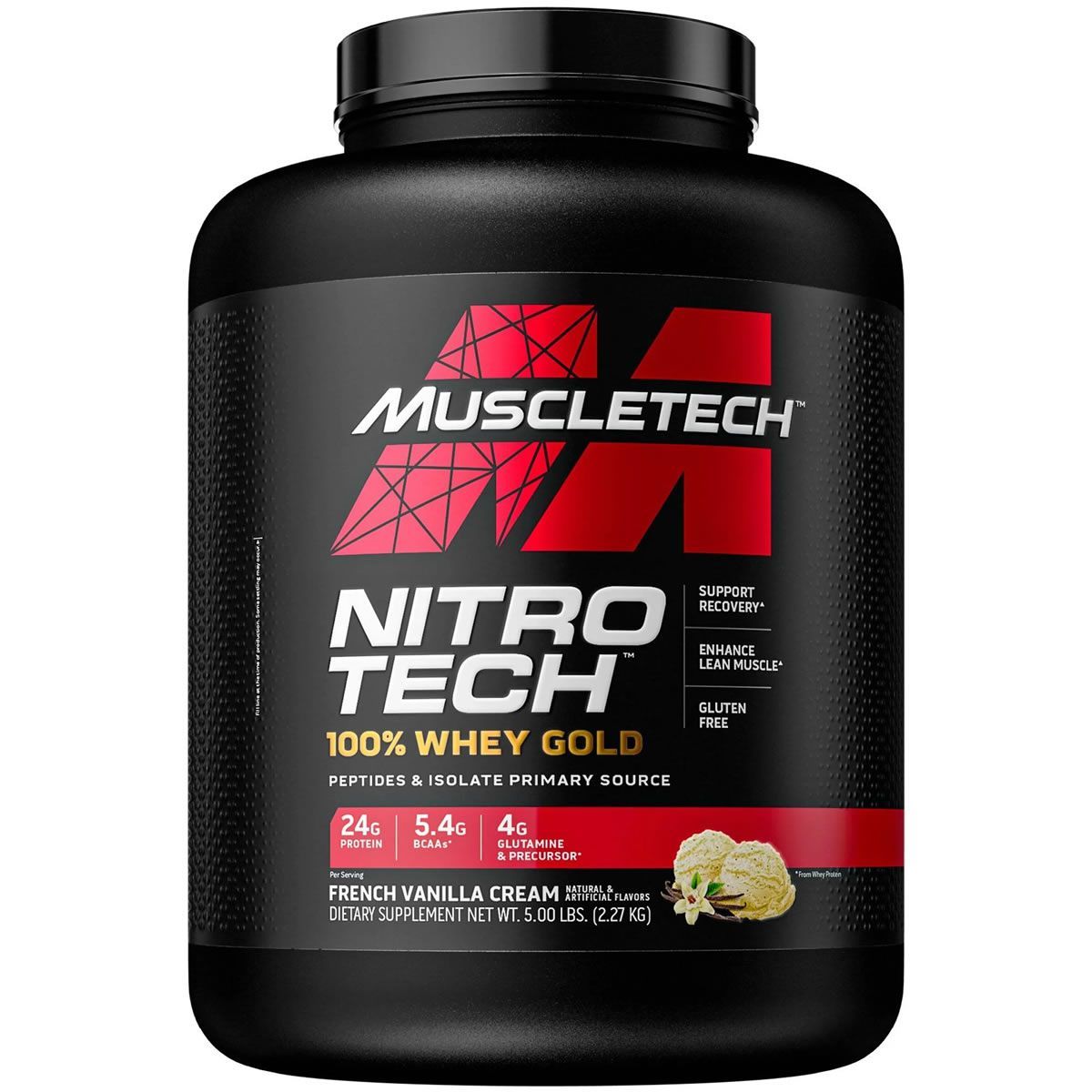 Whey Gold Nitro Tech - 2270g French Vanilla Cream - Muscletech