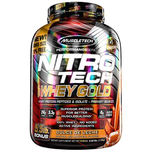 Whey Gold Nitro Tech - 2490g Dulce de Lecche - Muscletech