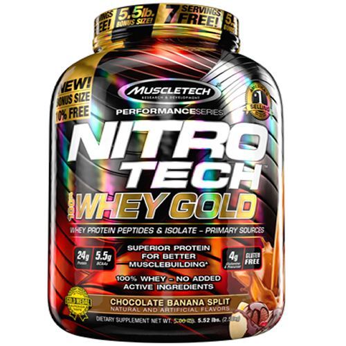 Whey Gold Nitro Tech - 2510g Chocolate Banana Split - Muscletech