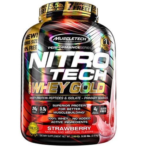 Whey Gold Nitro Tech - 2510g Stawberry - Muscletech