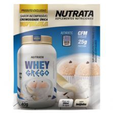Whey Grego - 1 Sach� de 40g Beijinho - Nutrata*** Data Venc. 30/11/2020