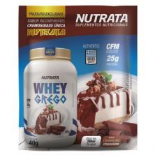 Whey Grego - 1 Sach� de 40g Cheesecake Chocolate - Nutrata*** Data Venc. 30/11/2020