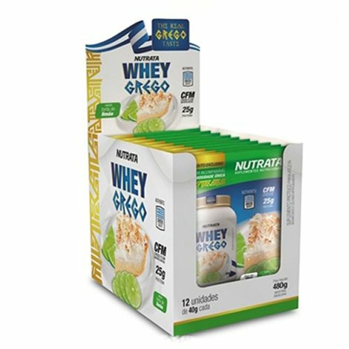 Whey Grego - 12 Sach�s de 40g Torta de Lim�o - Nutrata