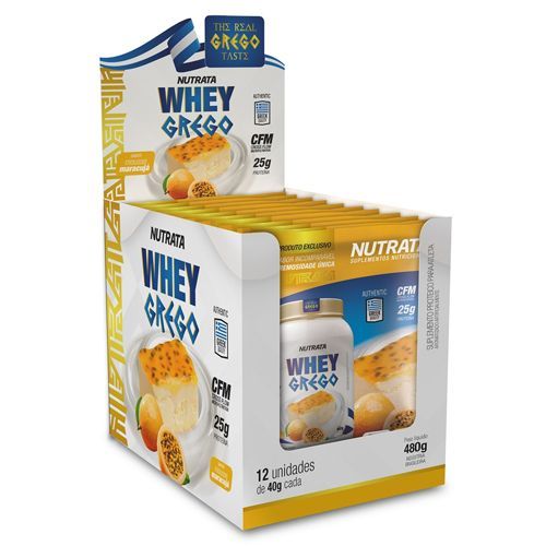 Whey Grego - 12 Sach�s de 40g Mousse de Maracuj� - Nutrata