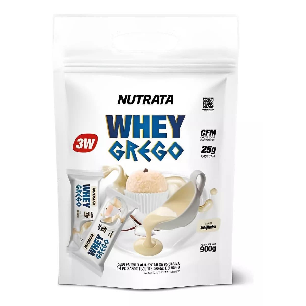 Whey Grego - 900g Refil Beijinho - Nutrata