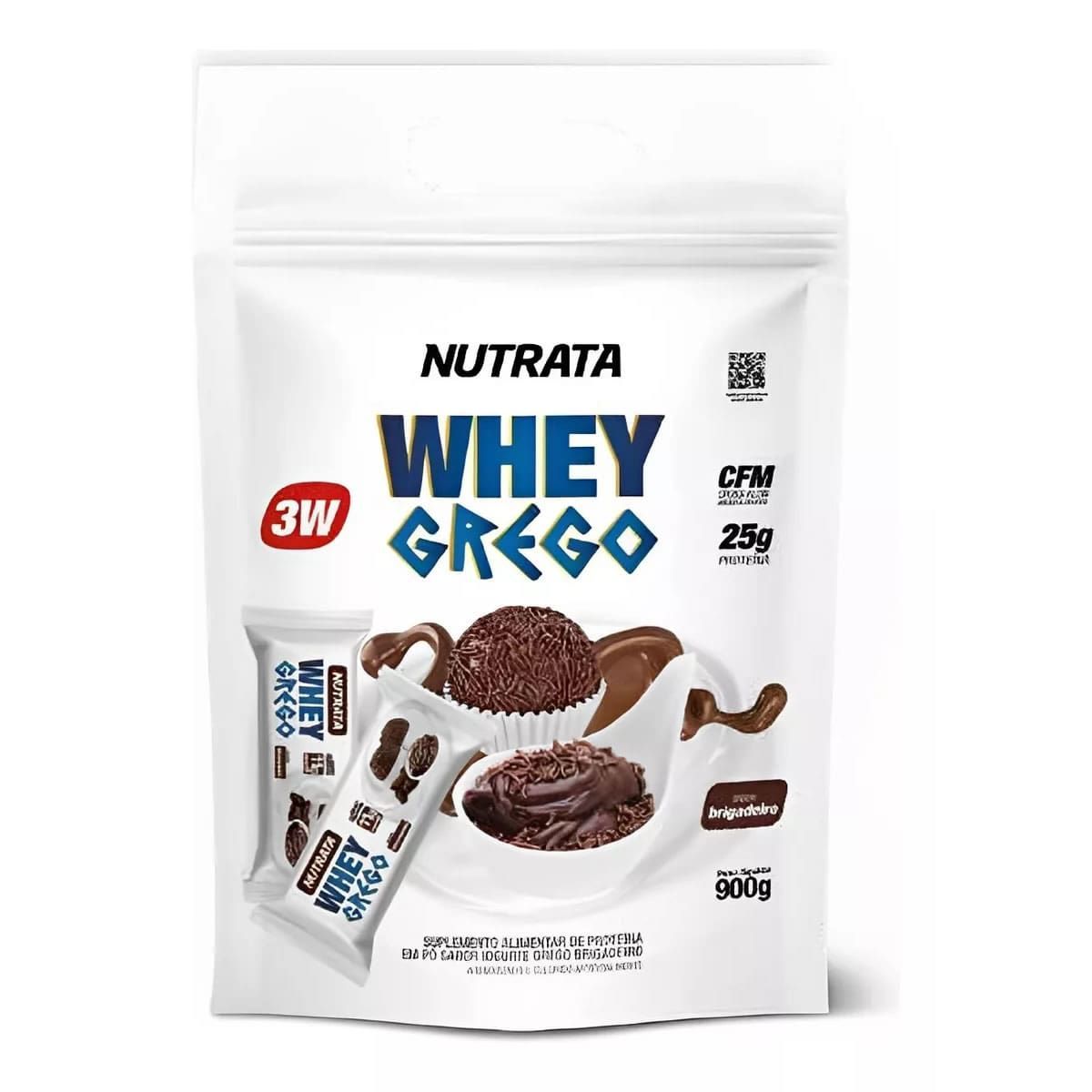 Whey Grego - 900g Refil Brigadeiro - Nutrata*** Data Venc. 30/06/2025