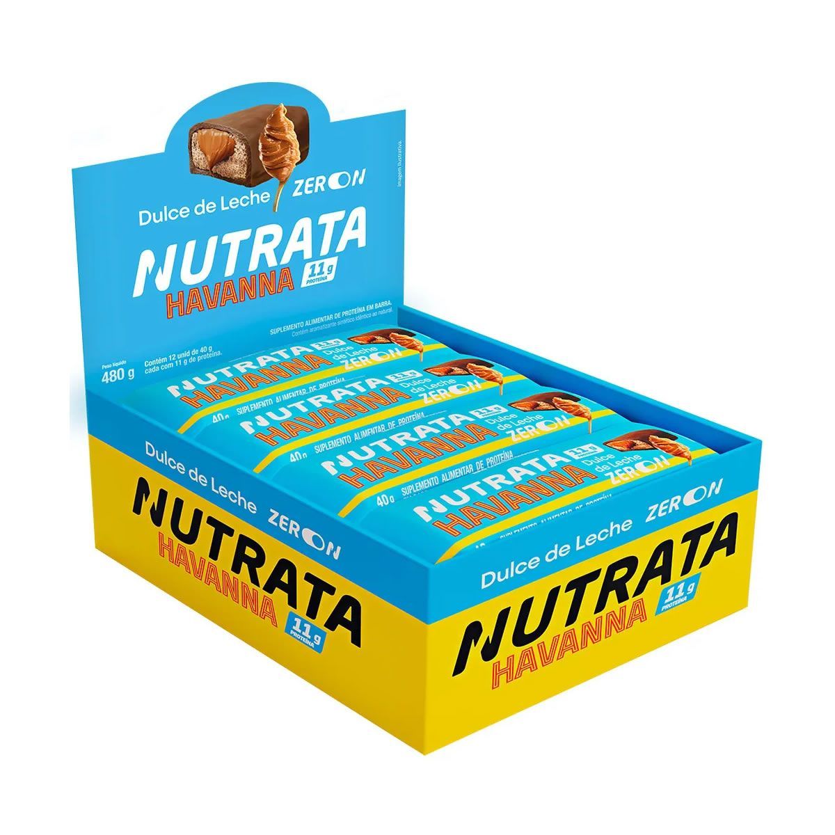 Barra Whey Grego Bar - 12 Unidades 40g Dulce de Leche Zero - Nutrata