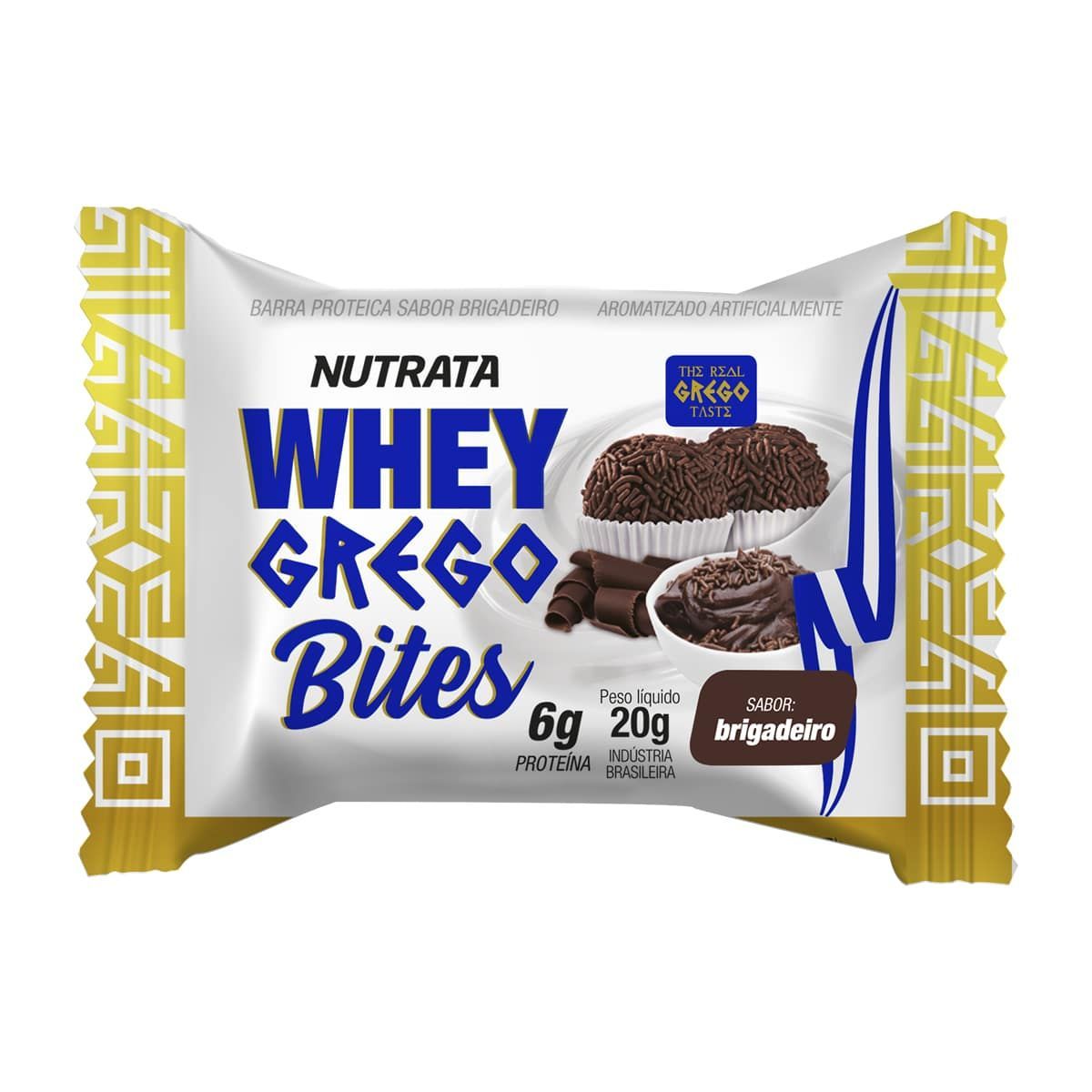 Whey Grego Bar Bites - 1 Unidade 20g Brigadeiro - Nutrata