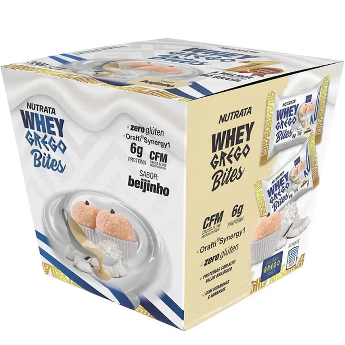 Whey Grego Bar Bites - 15 unidades 20g Beijinho - Nutrata