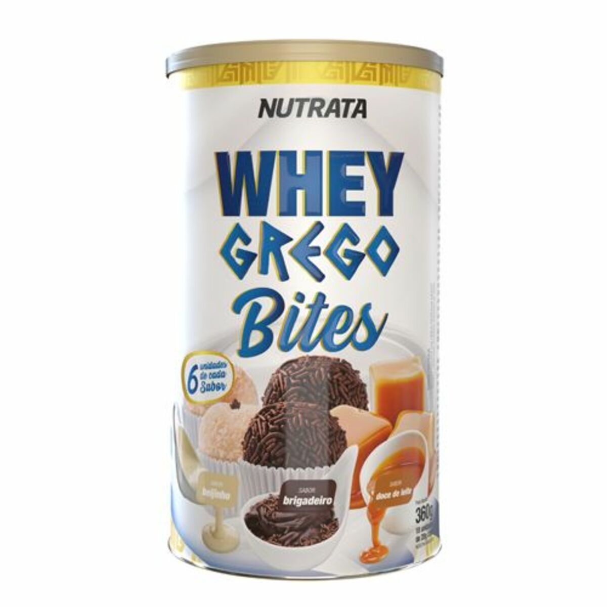 Whey Grego Bites - 360g Beijinho, Brigadeiro e Doce de Leite - Nutrata