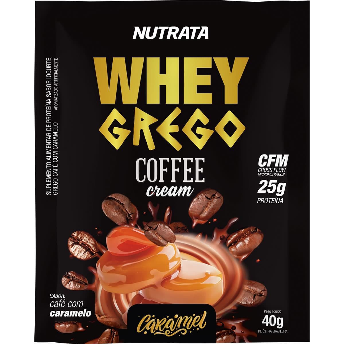 Whey Grego Coffee Cream - 1 Sach� 40g Caf� com Caramel - Nutrata