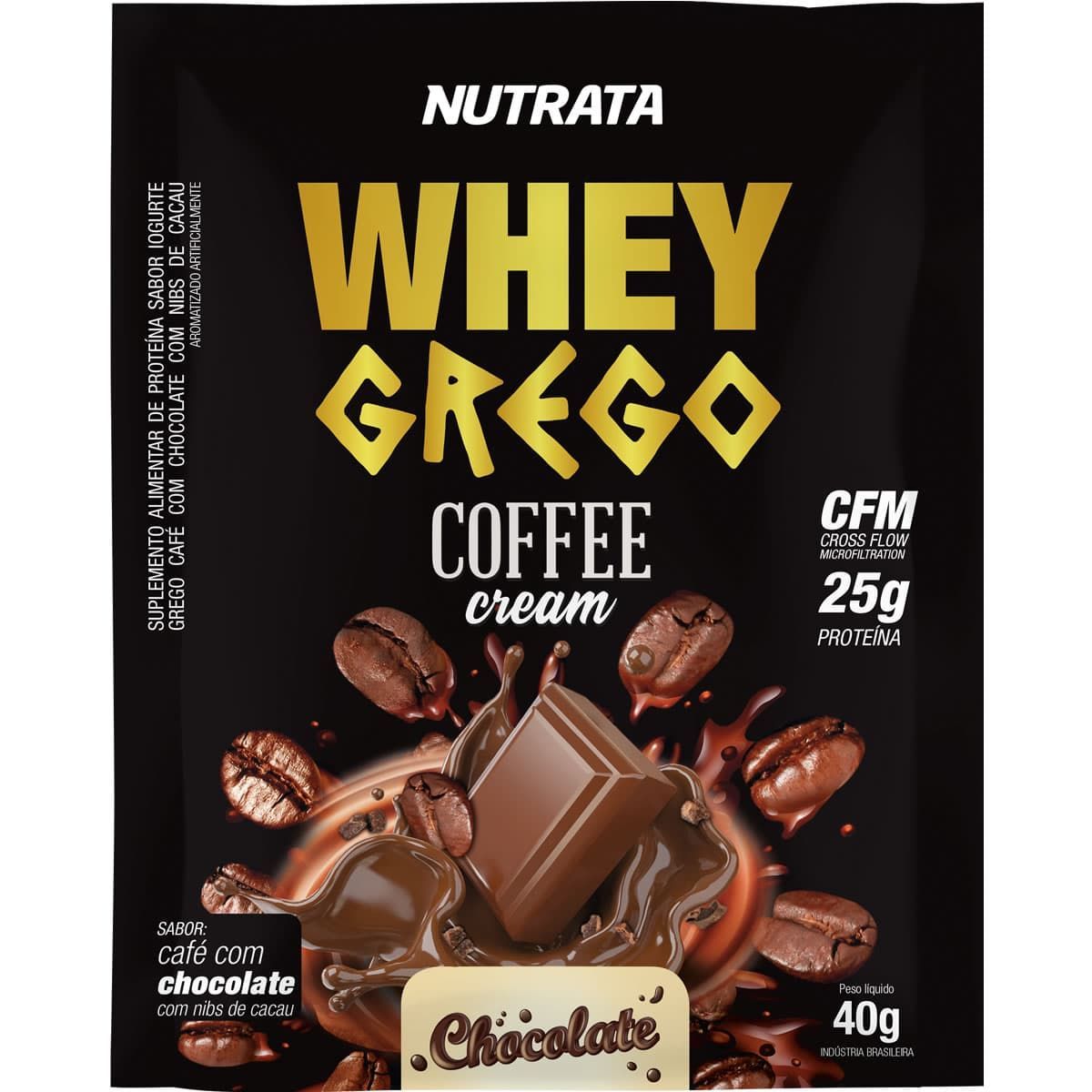 Whey Grego Coffee Cream - 1 Sach� 40g Caf� com Chocolate - Nutrata