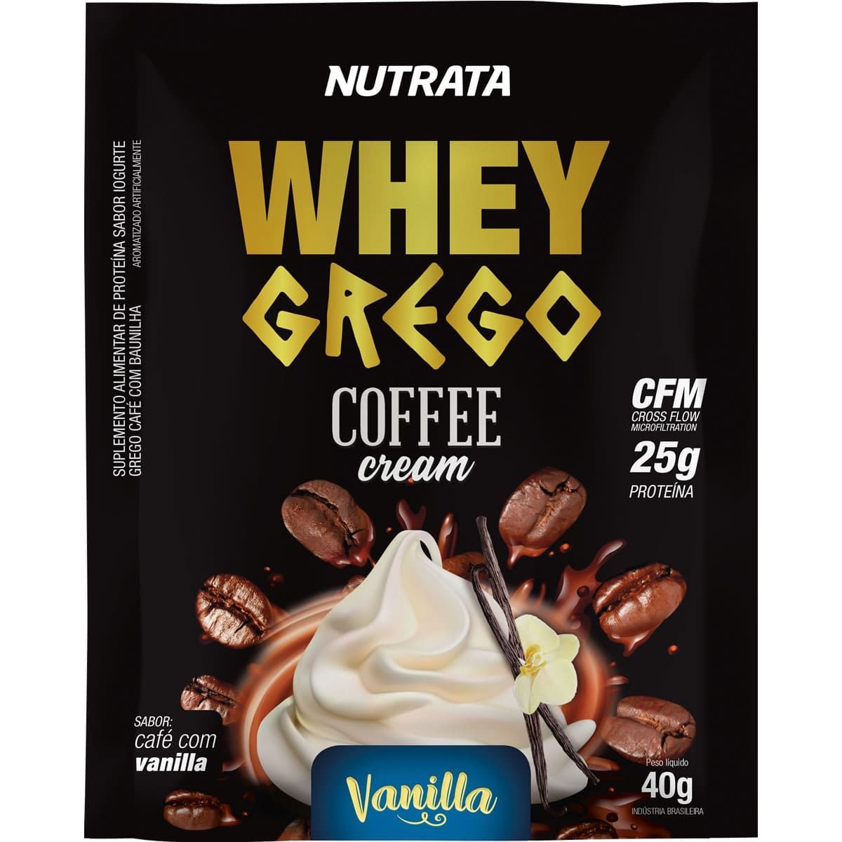 Whey Grego Coffee Cream - 1 Sach� 40g Caf� com Vanilla - Nutrata