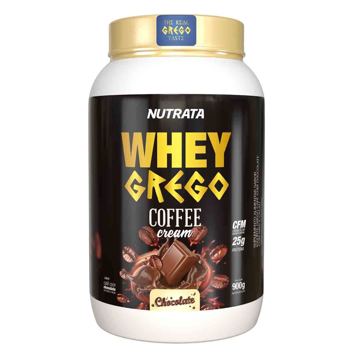 Whey Grego Coffee Cream - 900g Caf� com Chocolate- Nutrata