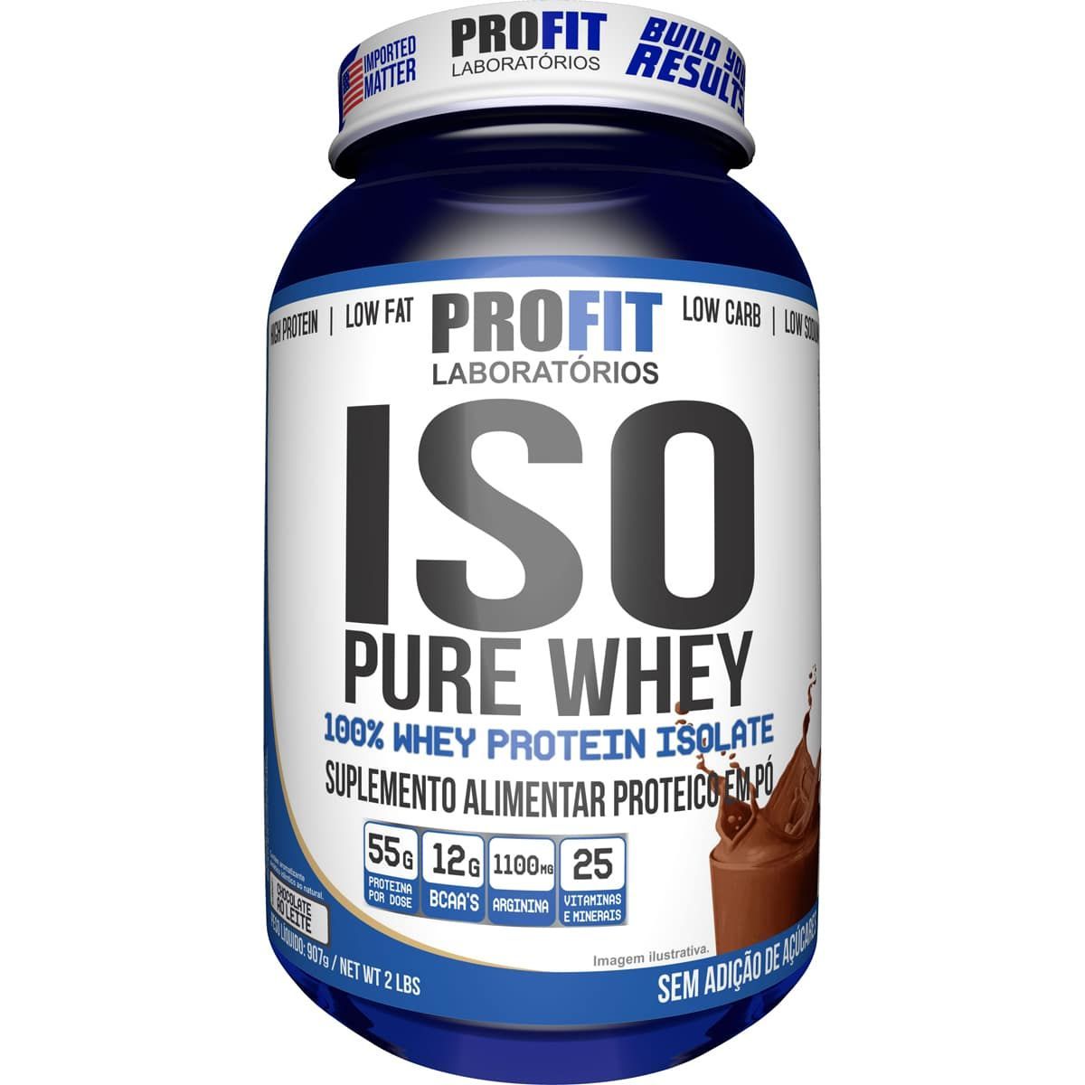 Iso Pure Whey - 907g Chocolate ao Leite - ProFit*** Data Venc. 19/10/2023