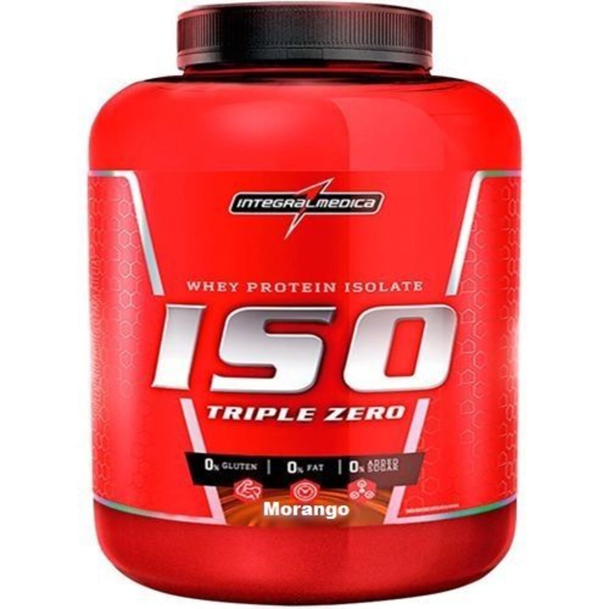 Whey Iso Triple Zero - 1800g Morango - IntegralM�dica*** Data Venc. 30/04/2024