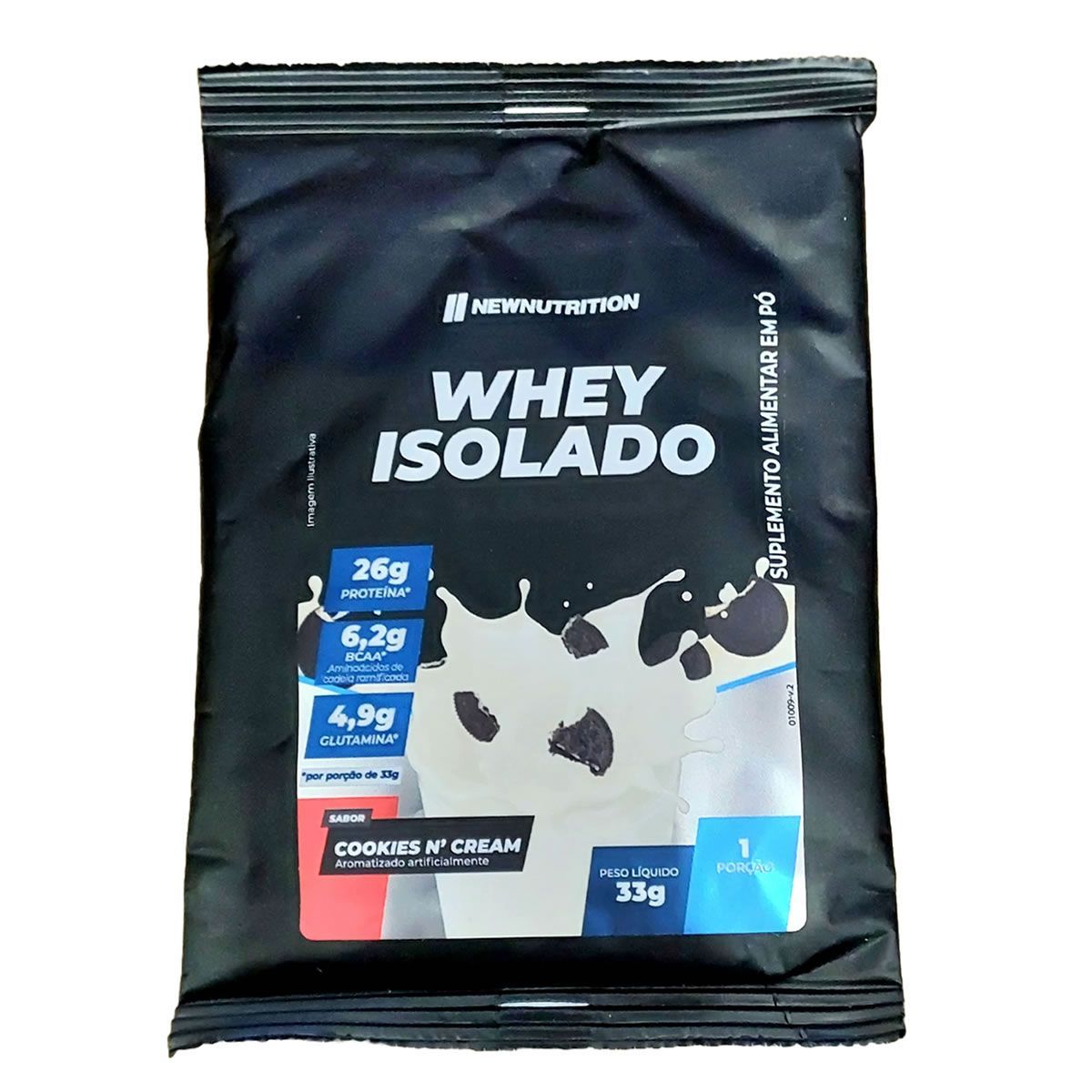 Whey Isolado - 1 Sach� 33g Cookies - Newnutrition