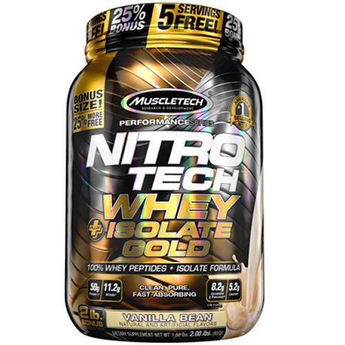 Whey Isolado Gold Nitro Tech - 907g Vanilla Bean - Muscletech