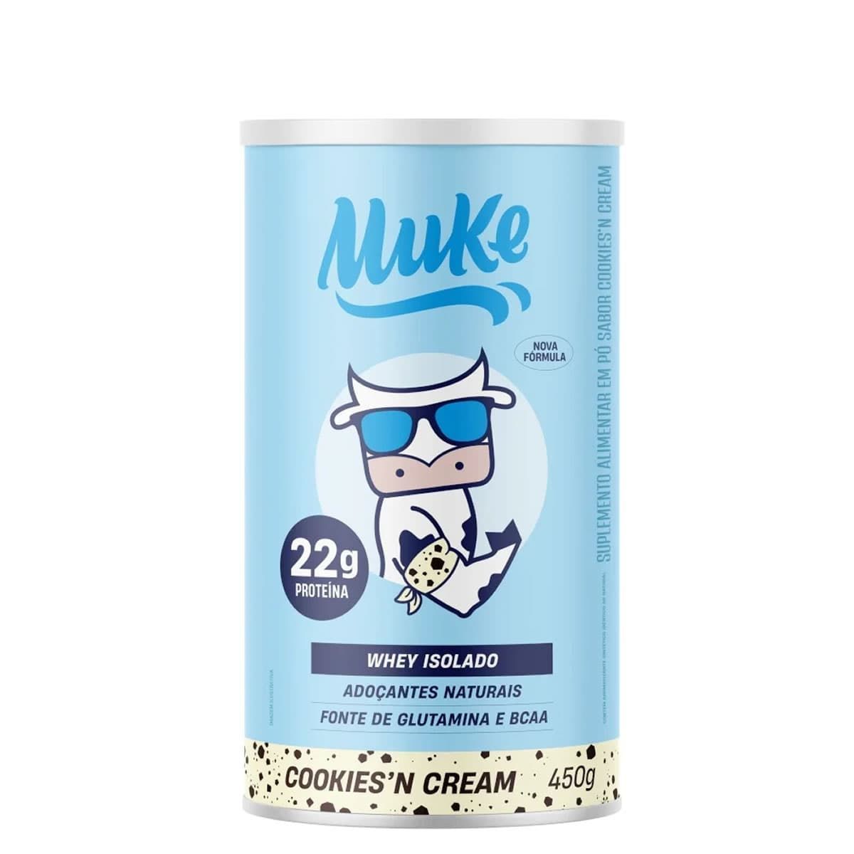 Whey Isolado Muke - 450g Cookies & Cream - Mais Mu
