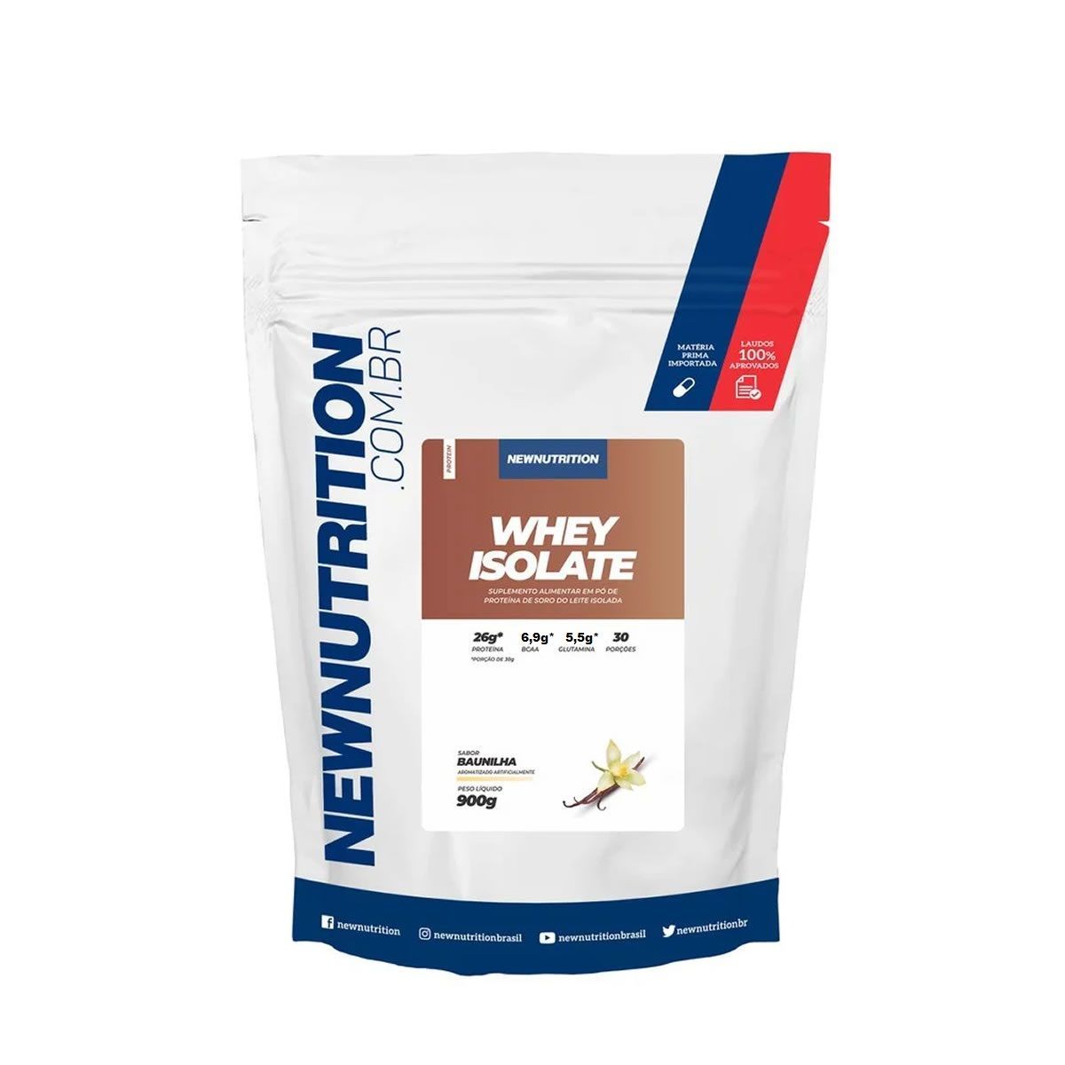 Whey Isolate - 900g Refil Baunilha - NewNutrition