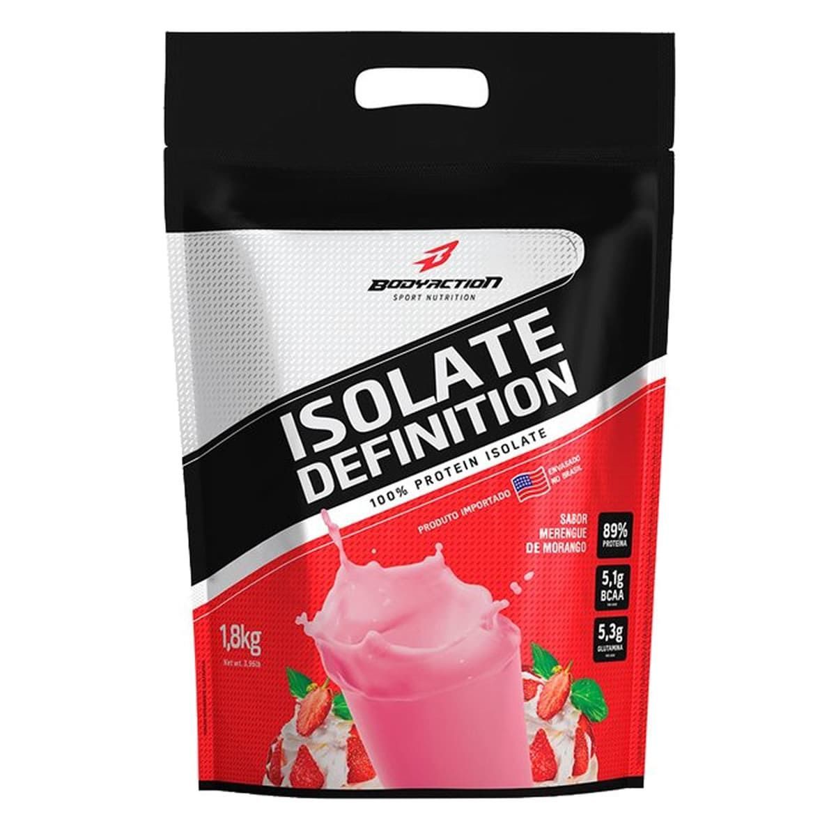 Whey Isolate Definition - 1800g Refil Morango - BodyAction*** AVARIA EMBALAGEM *** Data Venc. 30/05/2023