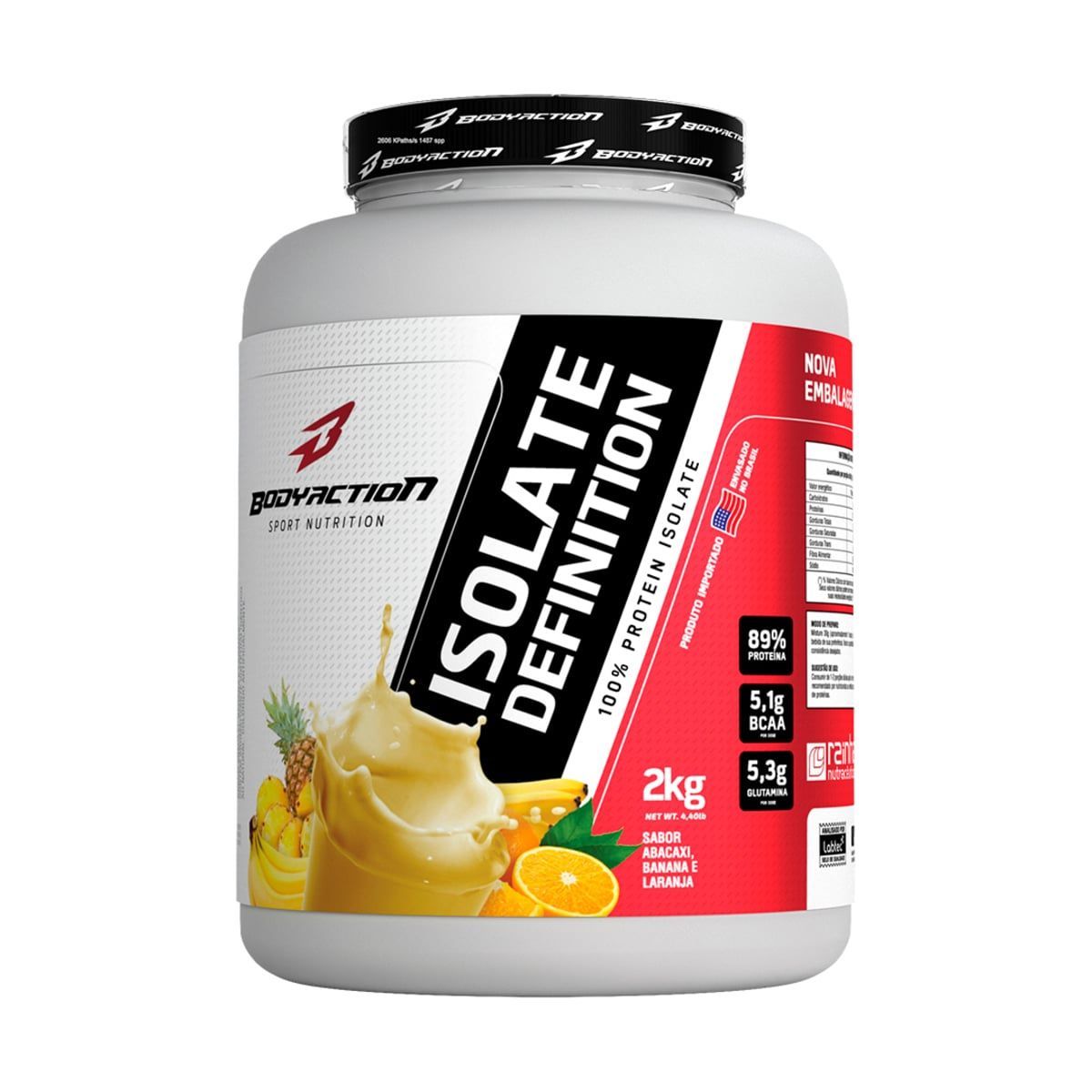 Whey Isolate Definition - 2000g Abacaxi, Banana, Laranja - BodyAction