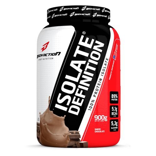 Whey Isolate Definition - 900g Chocolate - BodyAction*** SEM LACRE  Data Venc. 30/10/2020