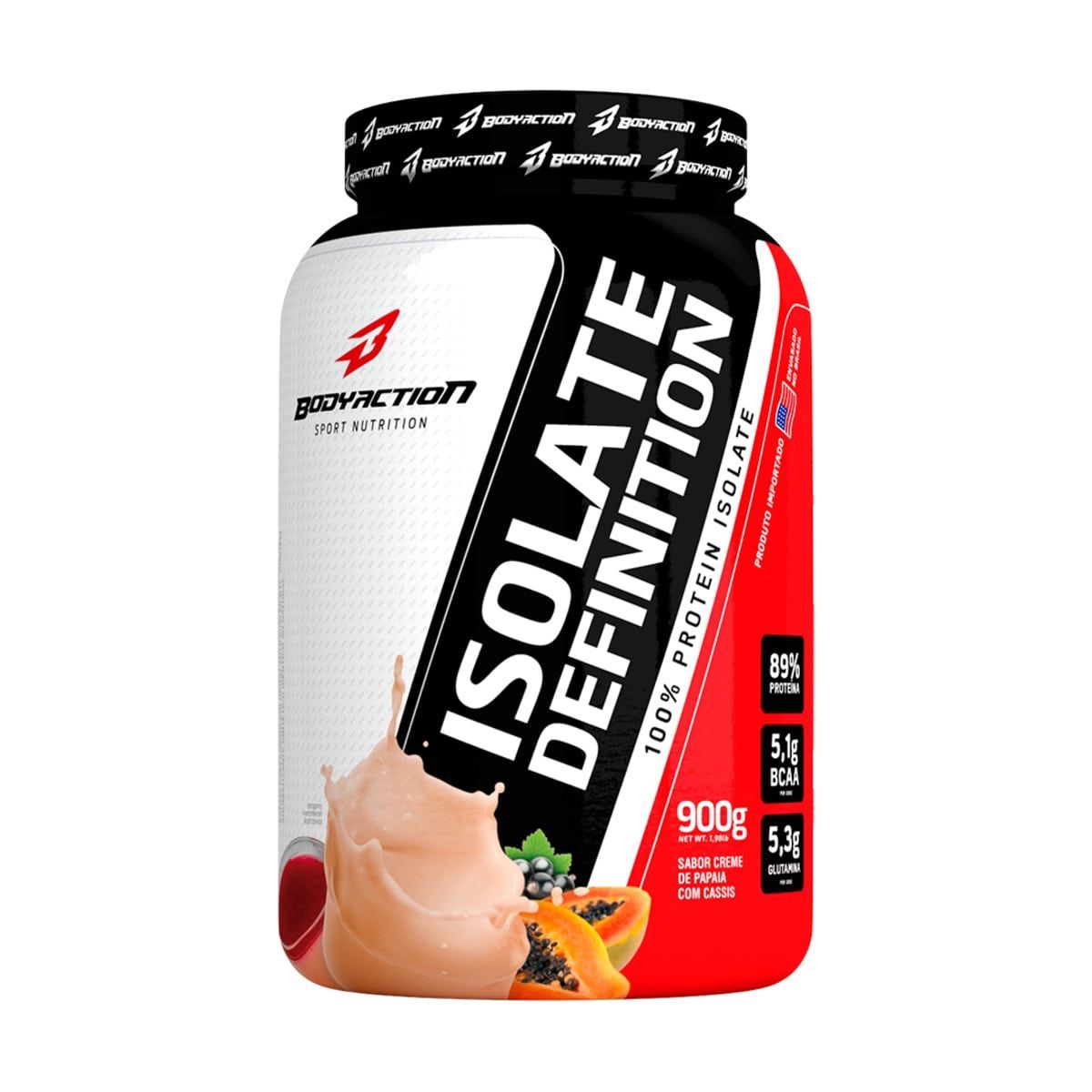 Whey Isolate Definition - 900g Creme de Papaia com Cassis - BodyAction