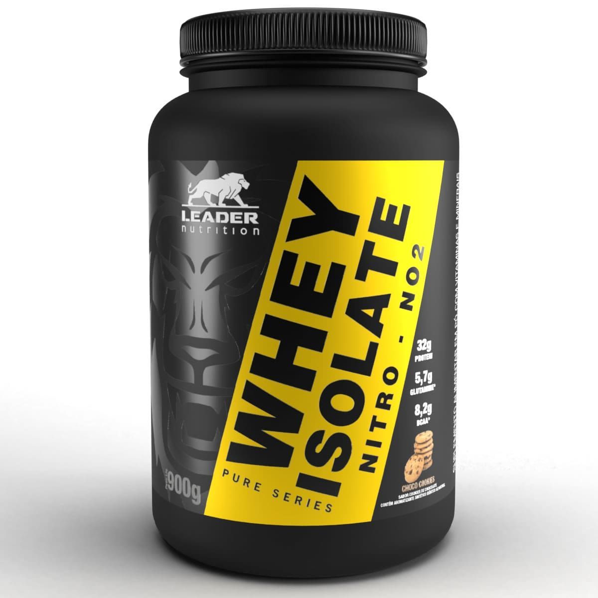 Whey Isolate Nitro NO2 - 900g Cookies de Chocolate - Leader Nutrition