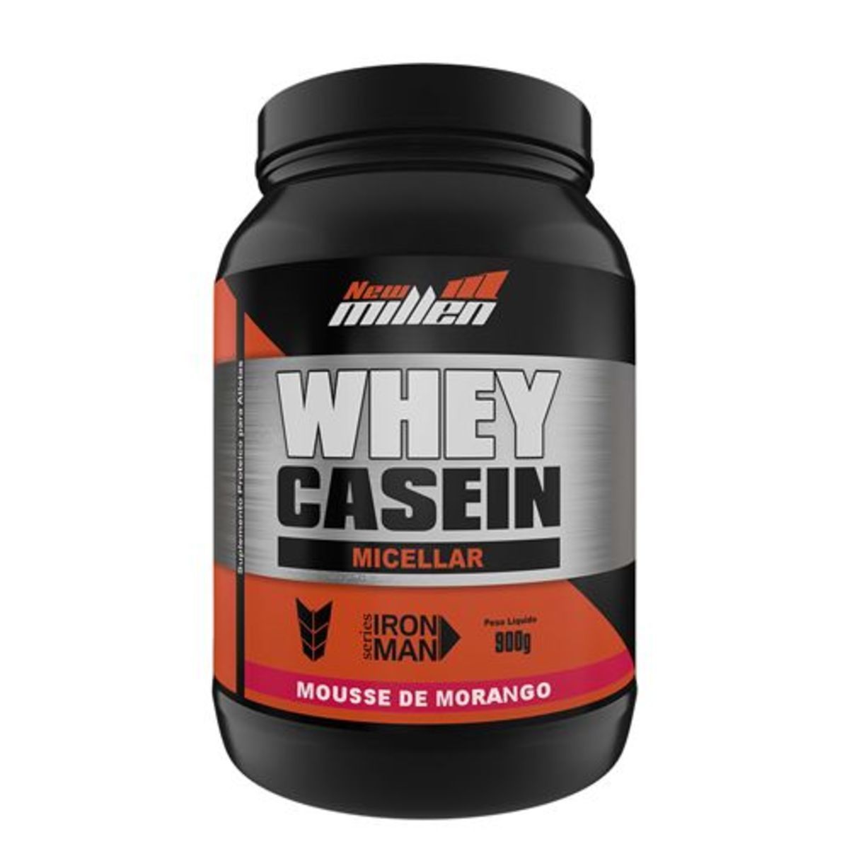Whey Micelar Casein - 900g Mouse de Morango - New Millen