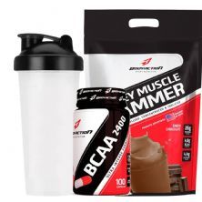 Whey Muscle Hammer - 900g Chocolate + BCAA 100 C�psulas + Coqueteleira 600ml - OtimaNutri
