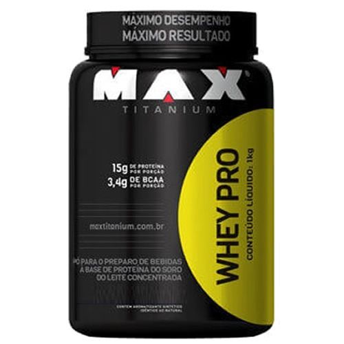 Whey Pro - 1000g Baunilha - Max Titanium*** Data Venc. 11/05/2018