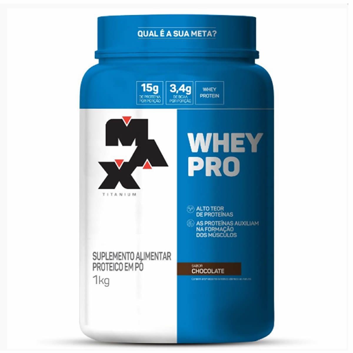 Whey Pro - 1000g Chocolate - Max Titanium