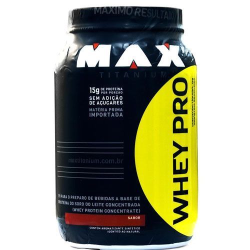 Whey Pro - 1000g Morango - Max Titanium **NETSHOES