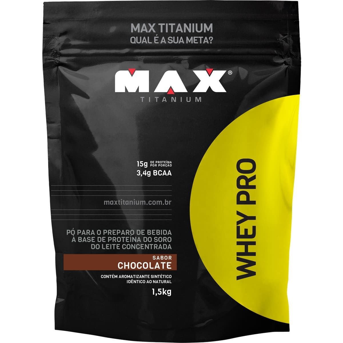 Whey Pro - 1500g Refil Chocolate - Max Titanium