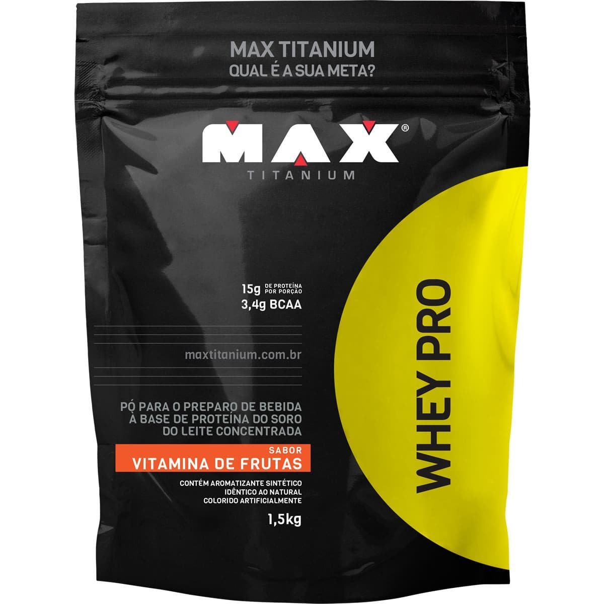 Whey Pro - 1500g Refil Vitamina de Frutas - Max Titanium
