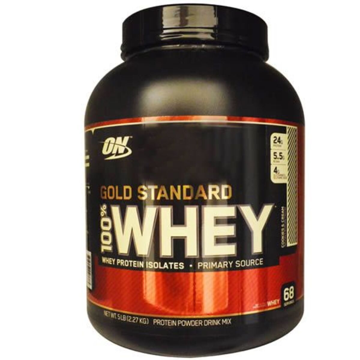 Whey Protein 100% Gold Standard - 2270g Cookeis & Cream - Optimum Nutrition